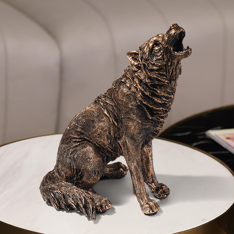 Európai stílusú otthoni gyanta utánzás üvöltő gyanta díszek nappali iroda kültéri kert táj dekoráció kézművesség