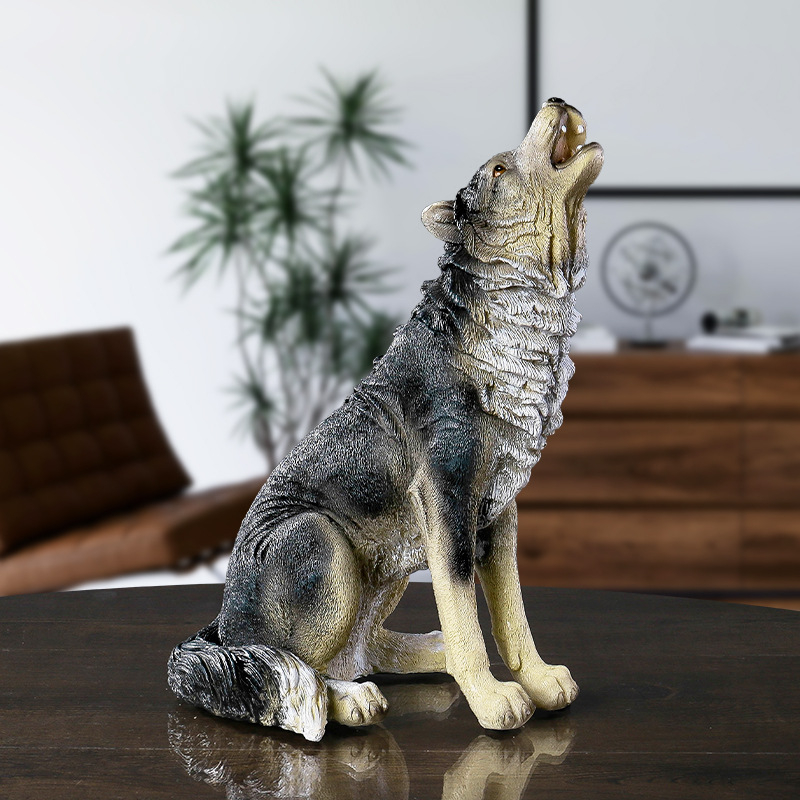 Európai stílusú otthoni gyanta utánzás üvöltő gyanta díszek nappali iroda kültéri kert táj dekoráció kézművesség