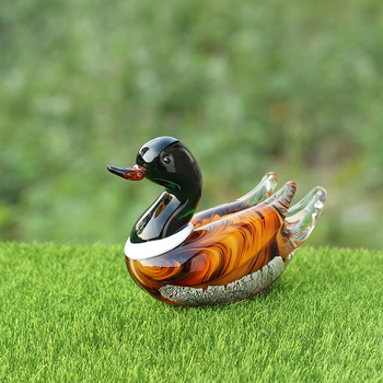 Διασυνοριακές Γυάλινες Χειροτεχνίες Σαλόνι Επιφάνεια Εργασίας Γυαλί Zibo Boshan Mandarin Πάπια Στολίδια Ζώο Πουλί Ζεύγος Διακόσμησης Δώρου