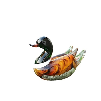 Διασυνοριακές Γυάλινες Χειροτεχνίες Σαλόνι Επιφάνεια Εργασίας Γυαλί Zibo Boshan Mandarin Πάπια Στολίδια Ζώο Πουλί Ζεύγος Διακόσμησης Δώρου