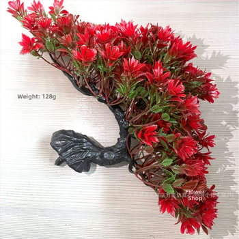 Διασυνοριακή προσομοίωση τριαντάφυλλου Καλώς ορίσατε Φυτό πεύκου Φυτό σε γλάστρα Πράσινο φυτό εσωτερικού χώρου Μπονσάι Ψεύτικο λουλούδι επιφάνειας εργασίας Διακόσμηση σπιτιού Στολίδια