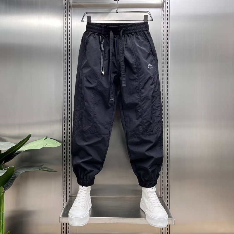 Nyári vékony, gyorsan száradó nadrág, divatos, laza férfi nadrág, bokáig érő nadrág, hétköznapi nadrág, 2024-es új, jég selyem sport, Harlan