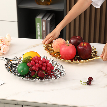 Lengvi prabangūs iškirpti keraminiai vaisių lėkščių papuošalai, paprastos ir modernios svetainės, valgomojo stalo, kavos staliuko dekoracijos, aukštos klasės kūrybiškumas ir aukščiausios klasės pojūtis