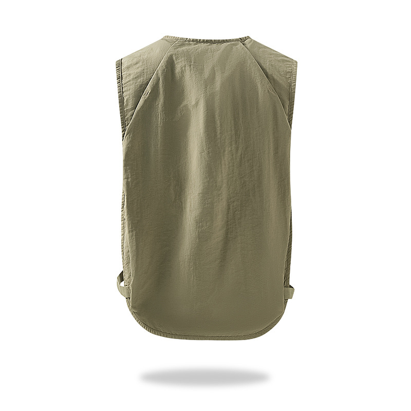 2025 m. vasaros unisex liemenė su keliomis kišenėmis, laisvalaikio sportinė liemenė, žvejybai, fotografijai, tinklinė liemenė, madinga darbo apranga