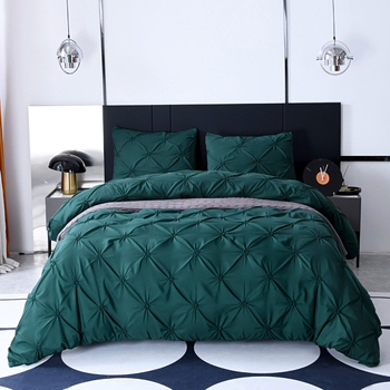 3 vnt./komplektas. Tiekimas per sieną. Europa ir Šiaurės Amerika. 2024 m. Nauja balta, tamsiai žalia, oranžinė, trijų spalvų ąžuolo, smulkiai siuvinėta antklodės užvalkalo užvalkalo užvalkalas.