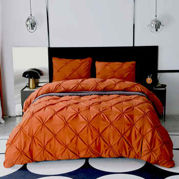 3 vnt./komplektas. Tiekimas per sieną. Europa ir Šiaurės Amerika. 2024 m. Nauja balta, tamsiai žalia, oranžinė, trijų spalvų ąžuolo, smulkiai siuvinėta antklodės užvalkalo užvalkalo užvalkalas.