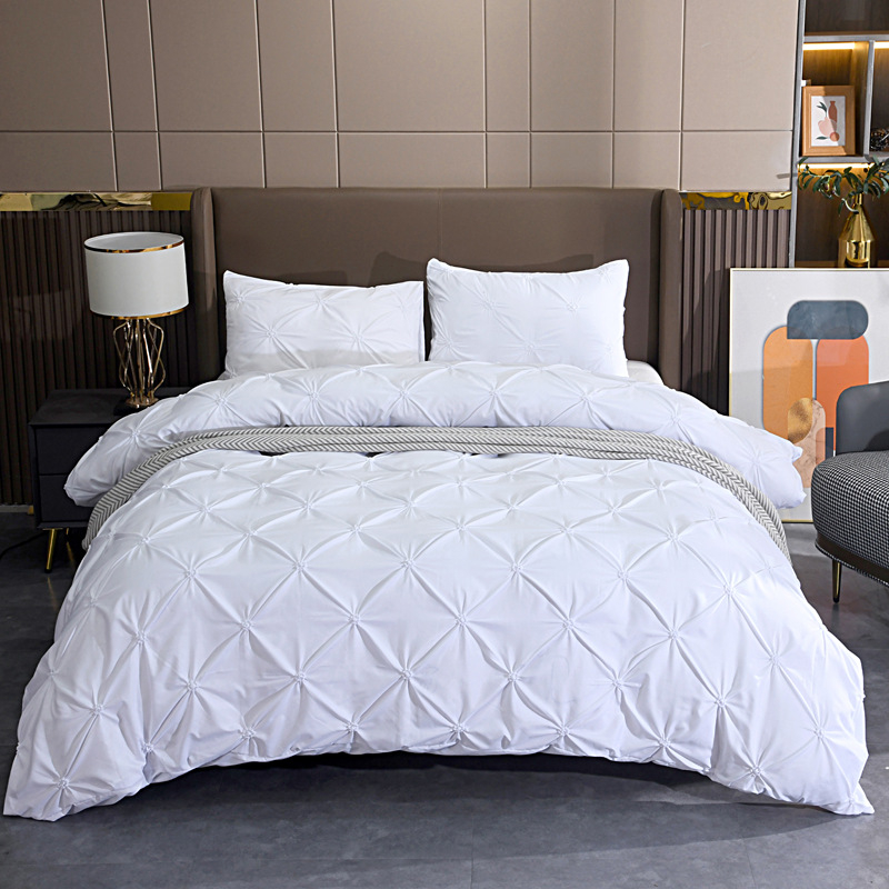 3 vnt./komplektas. Tiekimas per sieną. Europa ir Šiaurės Amerika. 2024 m. Nauja balta, tamsiai žalia, oranžinė, trijų spalvų ąžuolo, smulkiai siuvinėta antklodės užvalkalo užvalkalo užvalkalas.