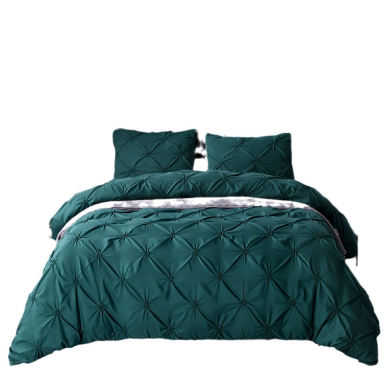 3 vnt./komplektas. Tiekimas per sieną. Europa ir Šiaurės Amerika. 2024 m. Nauja balta, tamsiai žalia, oranžinė, trijų spalvų ąžuolo, smulkiai siuvinėta antklodės užvalkalo užvalkalo užvalkalas.