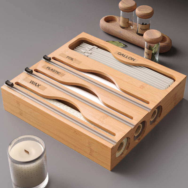 Multifunktsionaalne köögis kasutamiseks mõeldud suur hoiukott, hoiukast, majapidamise väljatõmbega seinale riputatav suure mahutavusega bambusest säilituskile lõikur