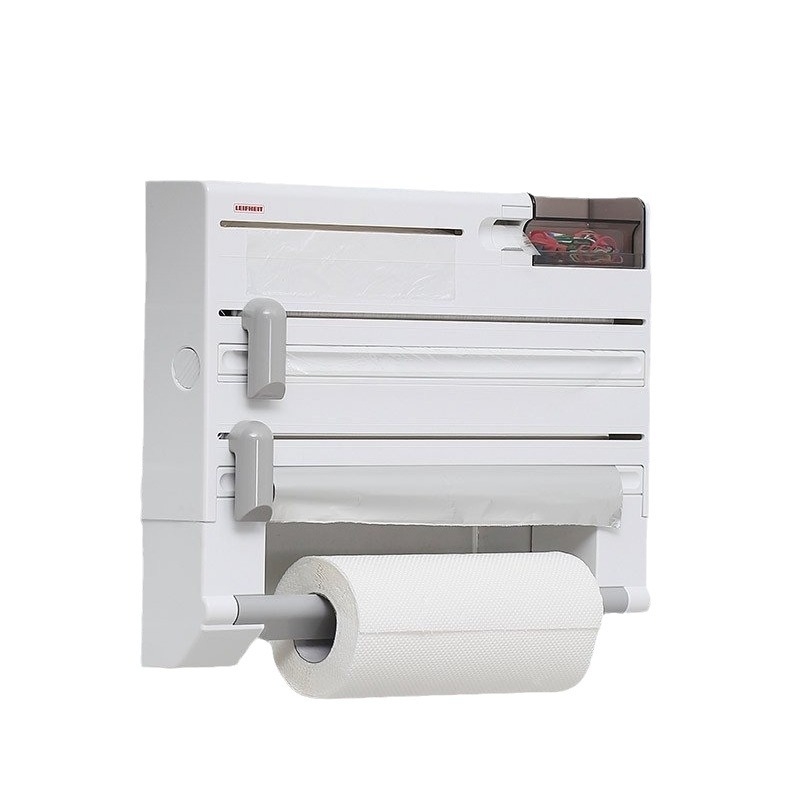 √ Multifunktsionaalne köögiriiul, seinale kinnitatav toidukile hoiukarbi lõikuri paigutusriiul, rullpaberi riiul