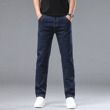 Férfi ruházat Üzleti farmernadrág Slim egyenes szárú, rugalmas férfi nadrág 2024 nyara