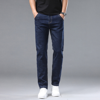 Férfi ruházat Üzleti farmernadrág Slim egyenes szárú, rugalmas férfi nadrág 2024 nyara