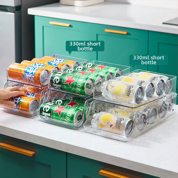 Dvisluoksnė reguliuojama naminių gyvūnėlių gėrimų laikymo dėžė šaldytuvui, stumdoma, riedanti, maisto virtuvė, plastikinė, šviežumą išlaikanti, sulankstoma saugykla