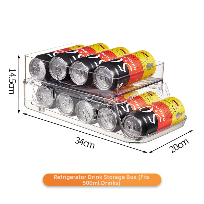 Dvisluoksnė reguliuojama naminių gyvūnėlių gėrimų laikymo dėžė šaldytuvui, stumdoma, riedanti, maisto virtuvė, plastikinė, šviežumą išlaikanti, sulankstoma saugykla