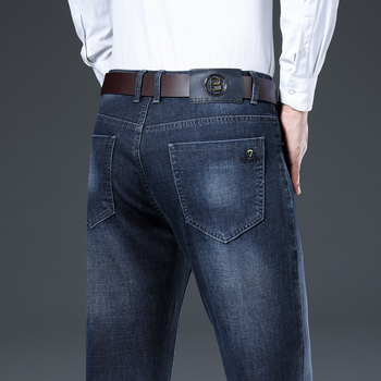 Kék Szürke Fekete Szürke Őszi és Téli Vastag Férfi Business Farmer Közepesen Magas Derekú Rugalmas Egyenes Laza Lezser Férfi Nadrág