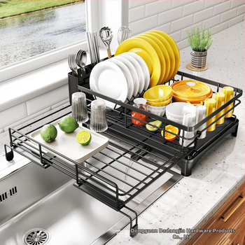 Virtuvės kriauklės stalviršio kanalizacijos stovas, ištraukiamas kanalizacijos krepšys, didelės talpos buitinis kanalizacijos stovas, laikymo lentynėlė