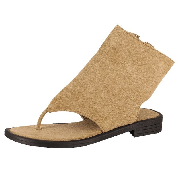 Sandale versatile, subțiri, de primăvară și toamnă, în stil coreean, cu vârful rotund, pentru femei, sandale scurte cu toc jos și versatile, pantofi la modă pentru femei