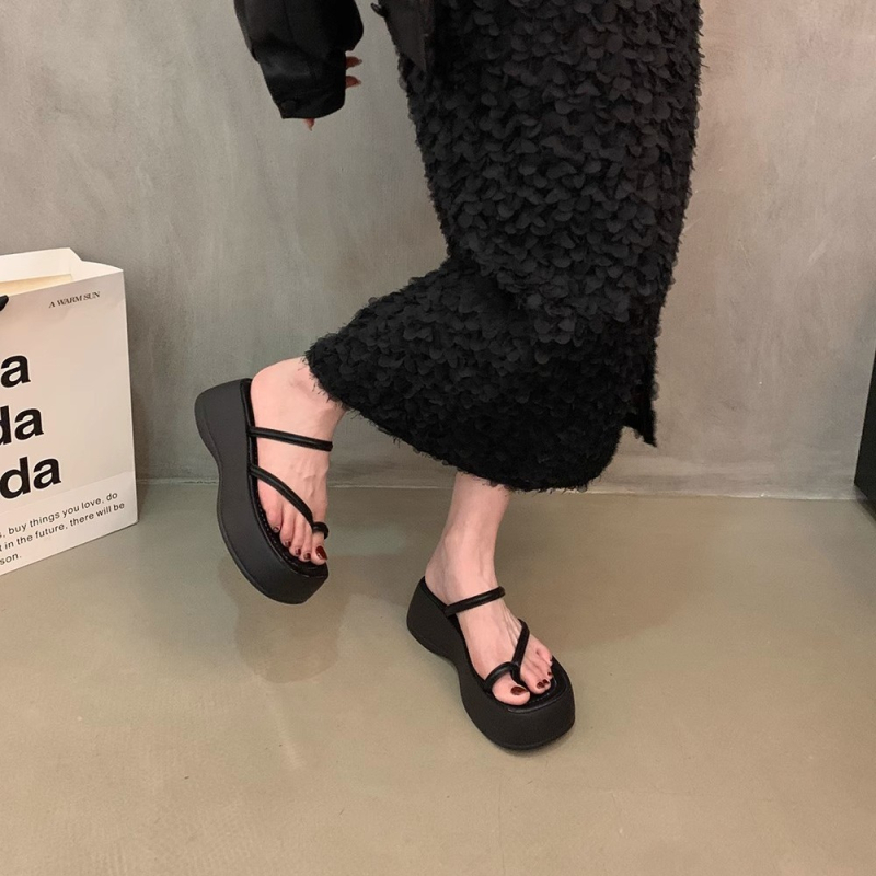 Nišinės storapadės sidabrinės basutės moterims, vasariniai viršutiniai drabužiai su platforminiu padu, prancūziškos basutės