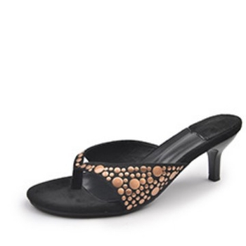 Διασυνοριακό καλοκαίρι εξωτερικού εμπορίου 2025, νέο ευρωπαϊκό και αμερικανικό στυλ, γυναικείο παντόφλες με στρογγυλό κεφάλι και ψηλοτάκουνα, με στρογγυλό κεφάλι, σε ευρωπαϊκά και αμερικανικά στυλ