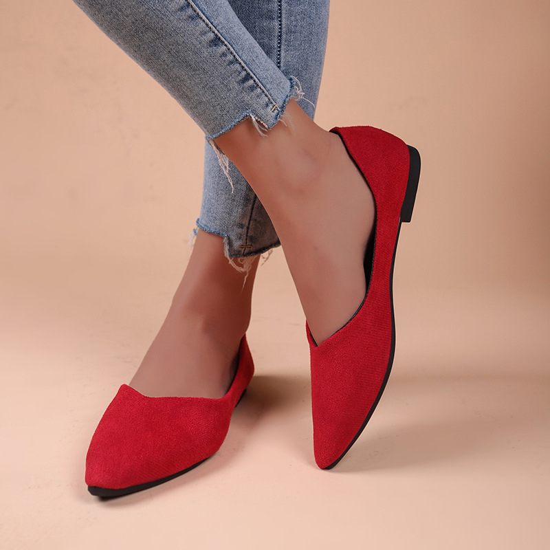 2024 Új Stílusú Lapos Egyrétegű Cipő Női Külkereskedelmi Nagy Méretű Doug Cipő Női Divatos, Minden Méretre Alkalmas, Általános Cipő Női Sekély Szájú Ladyshoes Női