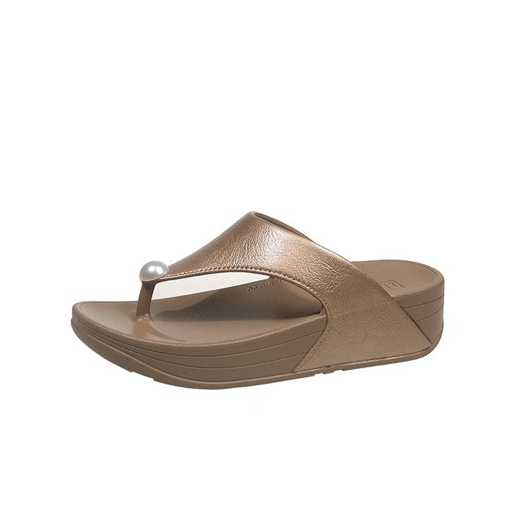 Ékszíjas gyöngykapcsos papucsok női cipők, 2025-ös új nyári ékszíjas strandszandálok