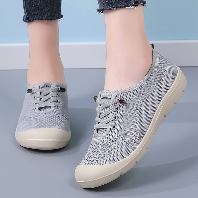 2025 m. seni Pekino kvėpuojantys minkšto pado lengvi moteriški batai, languoti, užmaunami, neslystantys, vaikščiojantys mamos audinio batai