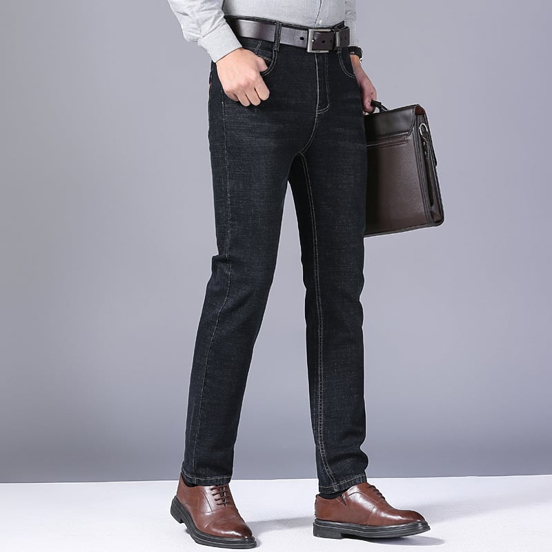 Vasarinės plonos vyriškos džinsinės kelnės, tiesaus kirpimo, plonos medžiagos, vyriškos ilgos kelnės