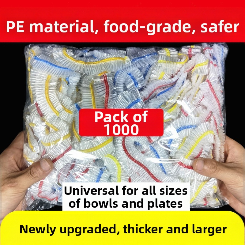 Vienkartinis spalvotas maistinės kokybės plastikinis įvyniojimo dangtelis, sutirštintas atnaujintas virtuvės skonio sandarinimo dangtelis, atsparus dulkėms