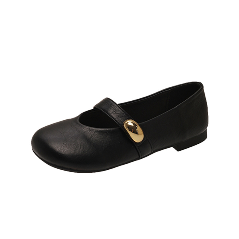 Ljeto 2025. Novi stil Retro univerzalne cipele s okruglim vrhom, ravne ležerne jednoslojne cipele od mekane kože, udobne univerzalne ženske cipele