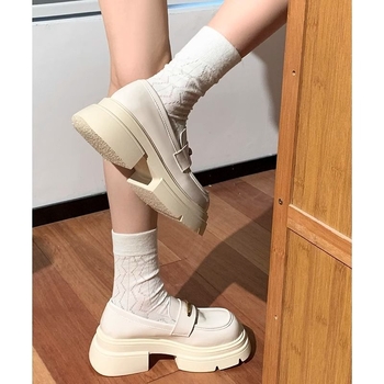 Γυναικεία Loafers Φθινόπωρο 2023, Νέα Ρετρό Μαύρα Δερμάτινα Παπούτσια Mary Jane, Γυναικεία, Βρετανικού Στυλ