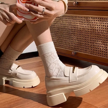 Γυναικεία Loafers Φθινόπωρο 2023, Νέα Ρετρό Μαύρα Δερμάτινα Παπούτσια Mary Jane, Γυναικεία, Βρετανικού Στυλ