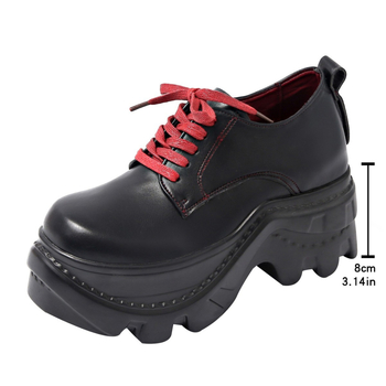 plus size 2024 új vastag talpú muffin brit stílusú JK kis bőr cipő mokaszin női cipők elöl fűzős bőr cipő