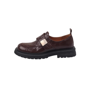 Mocasini vintage negri din piele de oaie moale pentru femei, la modă, all-match, 2025, primăvara și toamna, stil britanic nou, pantofi cu platformă, fără slip