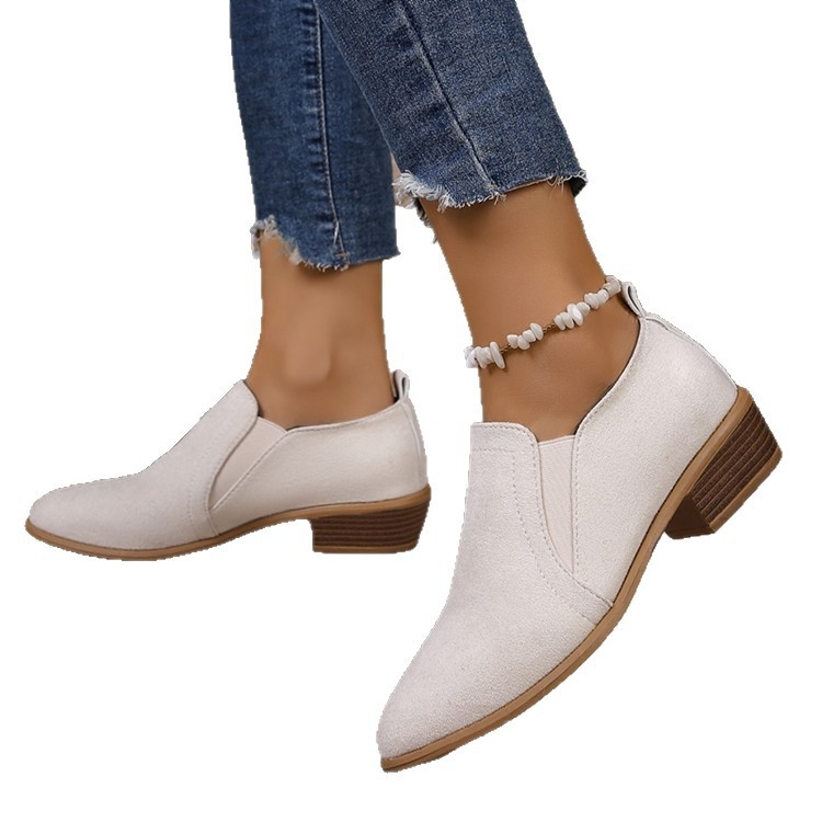 Határokon átnyúló, nagy méretű, rövid csizma nőknek 2025 őszi és téli új európai és amerikai export velúr, bebújós, vastag sarkú Martin csizma nőknek