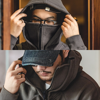 Madden Tooling američki stil teški Balak Lafa džemper maska hoodie s patentnim zatvaračem High Street funkcionalna jakna za muškarce jesen