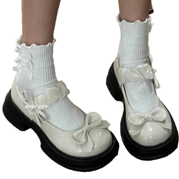 2025-ös masnis japán stílusú kis bőr női cipő, fekete, szoknyával, Mary Jane cipő, női cipők, brit stílusú retró