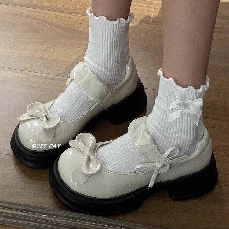 2025-ös masnis japán stílusú kis bőr női cipő, fekete, szoknyával, Mary Jane cipő, női cipők, brit stílusú retró