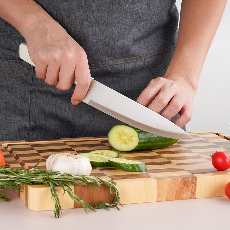 Jiamikangi noakomplekt Uus 14-osaline noakomplekt Valge kööginoakomplekt Roostevabast terasest puidust istmega kinkekomplekt Kombineeritud noakomplekt