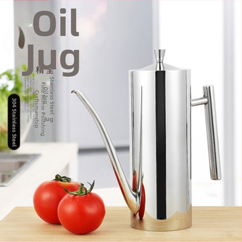 304 nerūdijančio plieno aliejaus puodas virtuvinis aliejaus puodas konservuoto aliejaus butelis virtuvėje, buitinis nepralaidus aliejaus puodas, europietiško stiliaus aliejaus puodas, acto aliejaus butelis