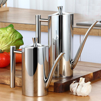 304 nerūdijančio plieno aliejaus puodas virtuvinis aliejaus puodas konservuoto aliejaus butelis virtuvėje, buitinis nepralaidus aliejaus puodas, europietiško stiliaus aliejaus puodas, acto aliejaus butelis