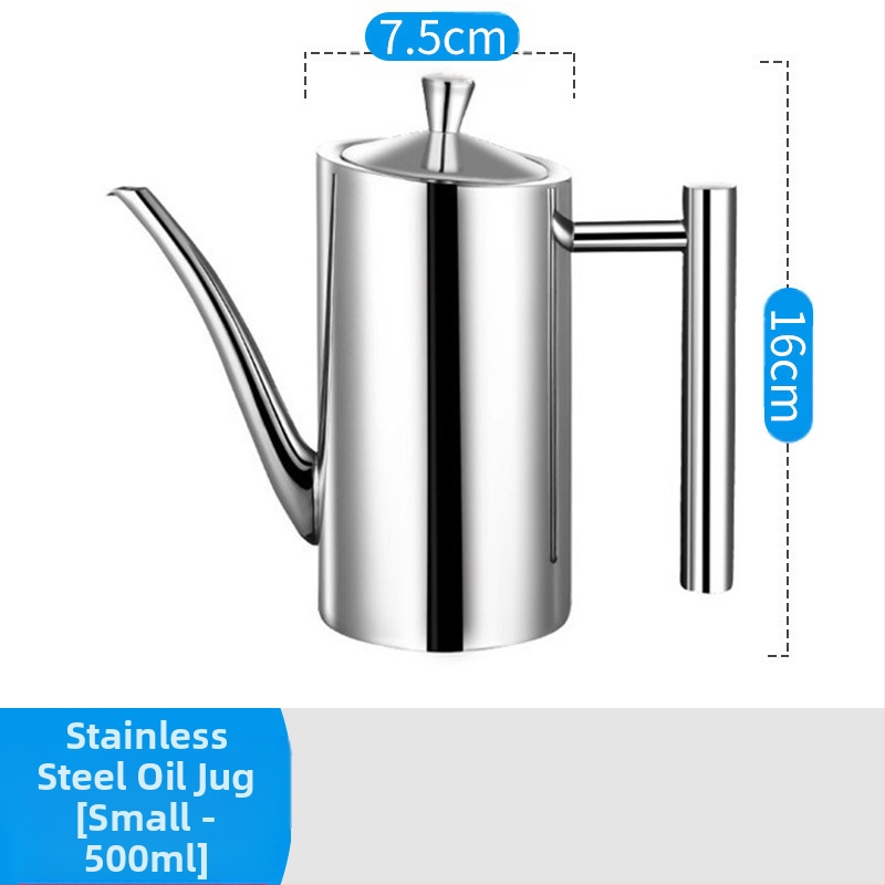 304 nerūdijančio plieno aliejaus puodas virtuvinis aliejaus puodas konservuoto aliejaus butelis virtuvėje, buitinis nepralaidus aliejaus puodas, europietiško stiliaus aliejaus puodas, acto aliejaus butelis