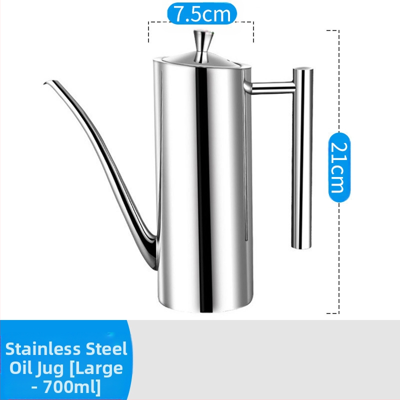 304 nerūdijančio plieno aliejaus puodas virtuvinis aliejaus puodas konservuoto aliejaus butelis virtuvėje, buitinis nepralaidus aliejaus puodas, europietiško stiliaus aliejaus puodas, acto aliejaus butelis