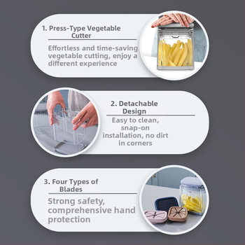 [Rangelt valitud] Spetsiaalne lõikur friikartulite, porgandilõikuri, multifunktsionaalse köögiviljalõikuri, tomati- ja õunalõikuri jaoks