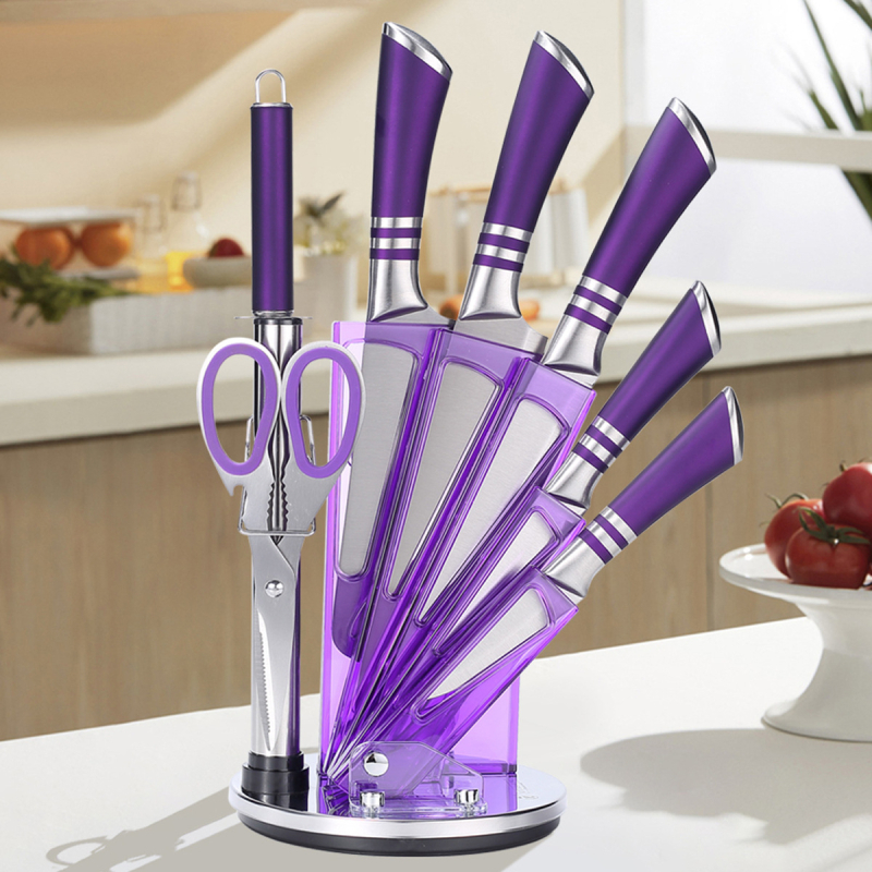 Roostevabast terasest noaülikond värvilise mustriga käepidemega kööginoaülikond puuviljanoaga köögi universaalne nugade komplekt