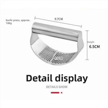 Gamintojas sandėlyje česnakų presas nerūdijančio plieno žiedinis rankinis česnakų presas česnakų presas lankinis česnakų presas