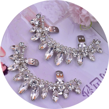 „Yulapan HX39“ rankų darbo, deimantais inkrustuoti moteriški bateliai, aksesuarai, lydinio batų sagtis, vestuvinė suknelė, vestuviniai bateliai, nuimami su gėlėmis