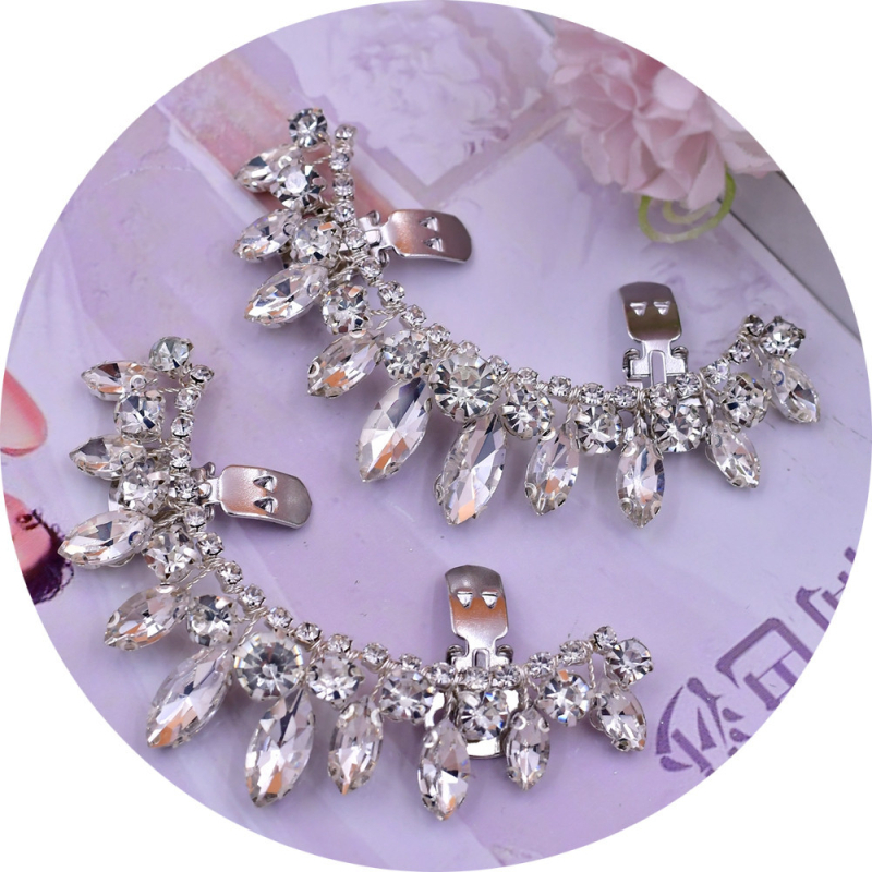 „Yulapan HX39“ rankų darbo, deimantais inkrustuoti moteriški bateliai, aksesuarai, lydinio batų sagtis, vestuvinė suknelė, vestuviniai bateliai, nuimami su gėlėmis