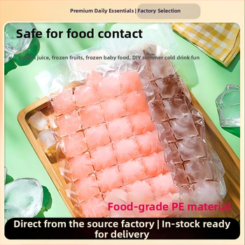 Vienkartinis ledo maišelis, buitinis, kūrybingas, savaime užsandarinantis ledo padėklas, šviežumo laikymo maišelis, ledo kubeliai, vasaros ledo gaminimo aparatas, vandeniu užpildytas ledo maišelis