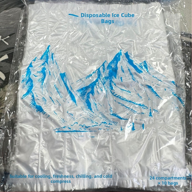 Vienkartinis ledo maišelis, buitinis, kūrybingas, savaime užsandarinantis ledo padėklas, šviežumo laikymo maišelis, ledo kubeliai, vasaros ledo gaminimo aparatas, vandeniu užpildytas ledo maišelis