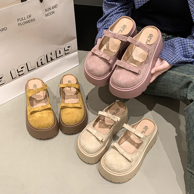 Storapadžiai „Birkenan“ moteriški batai, 2025 m. pavasario ir vasaros nauji universalūs lankeliai su paaukštintomis mažomis basutėmis moterims.